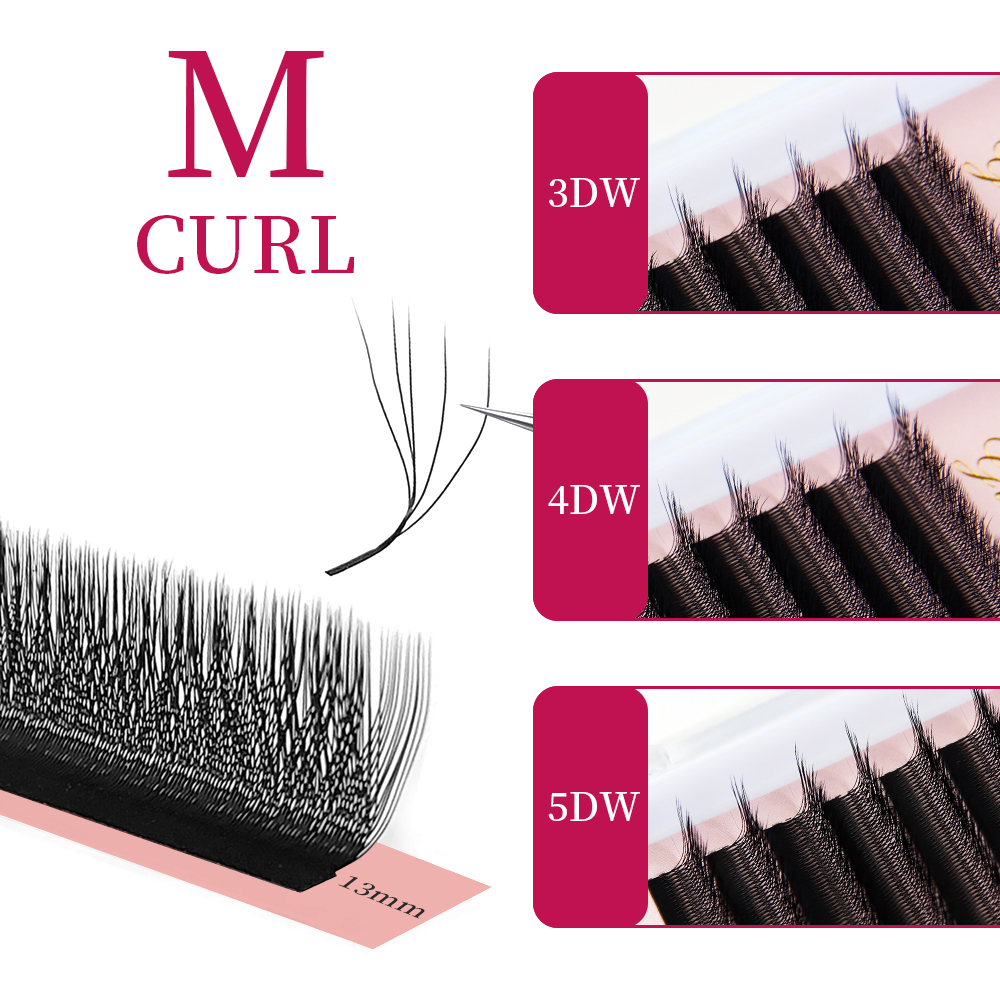 Eyelash Extension Human Hair - Godin W3D 4D 5D M Curl