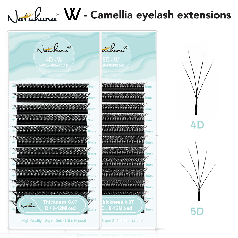 Eyelash Extension Human Hair - NATUHANA Camellia W Wimperextensions 3D 4D