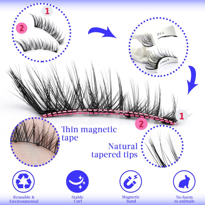 Magnetische wimper 1 paar natu - Faux Mink Lash recensie en prijs