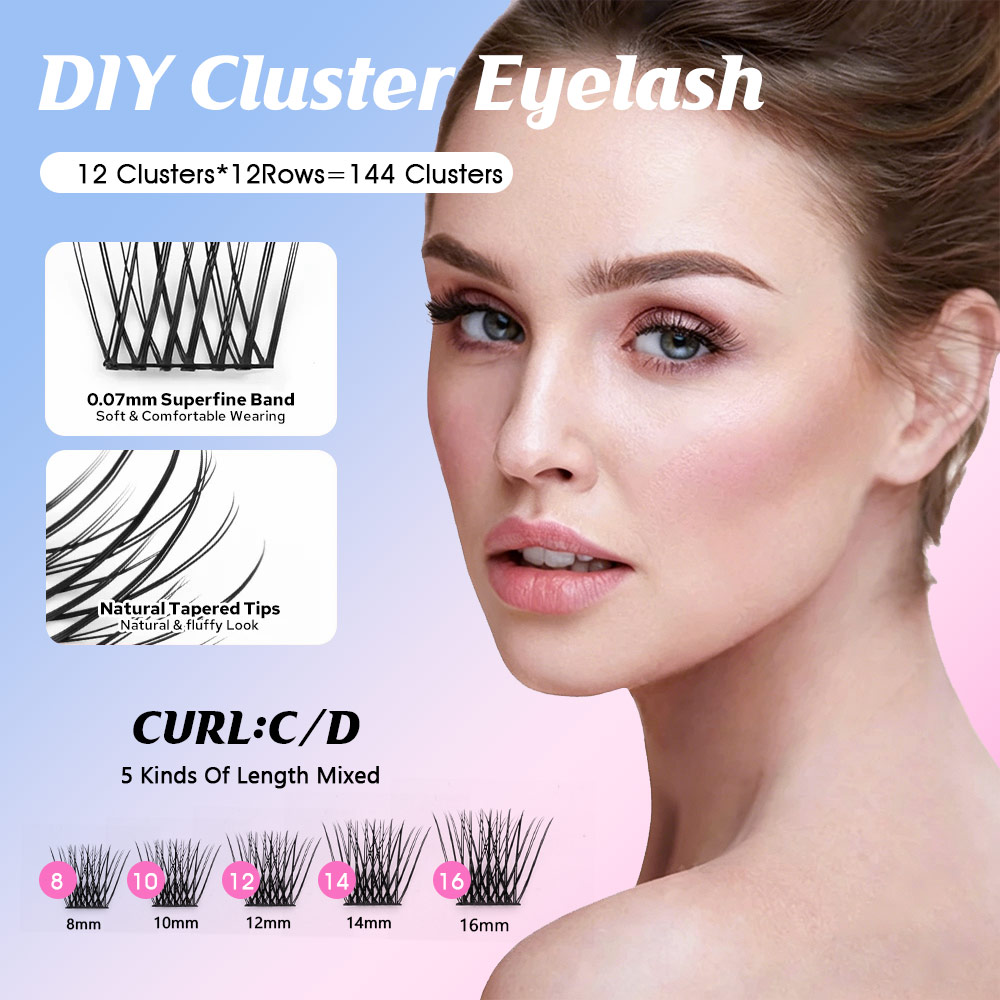 144 Stuks Diy Cluster Gesegmen - Eyelash Extension Review recensie en prijs
