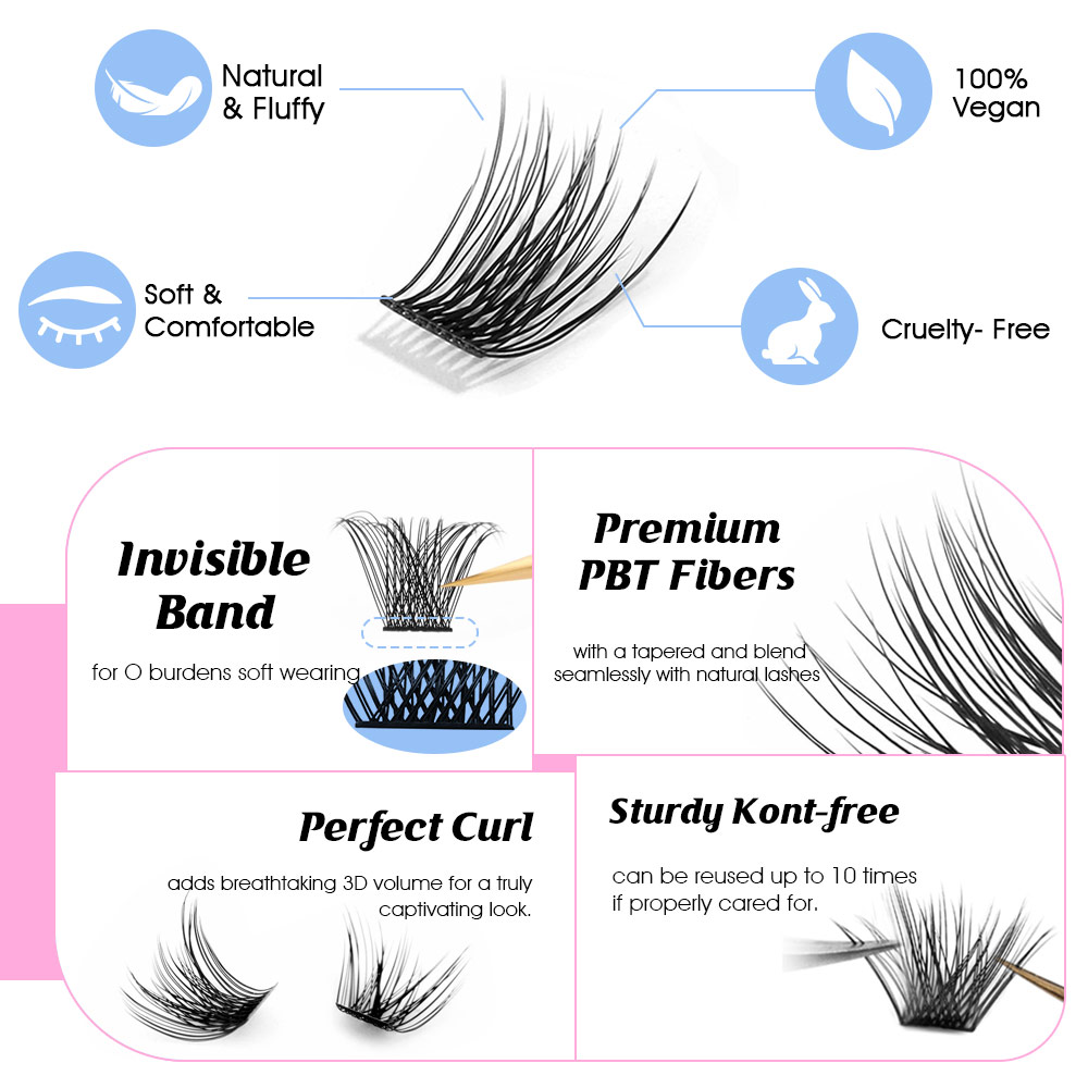 144 Stuks Diy Cluster Gesegmen - Eyelash Extension Review recensie en prijs