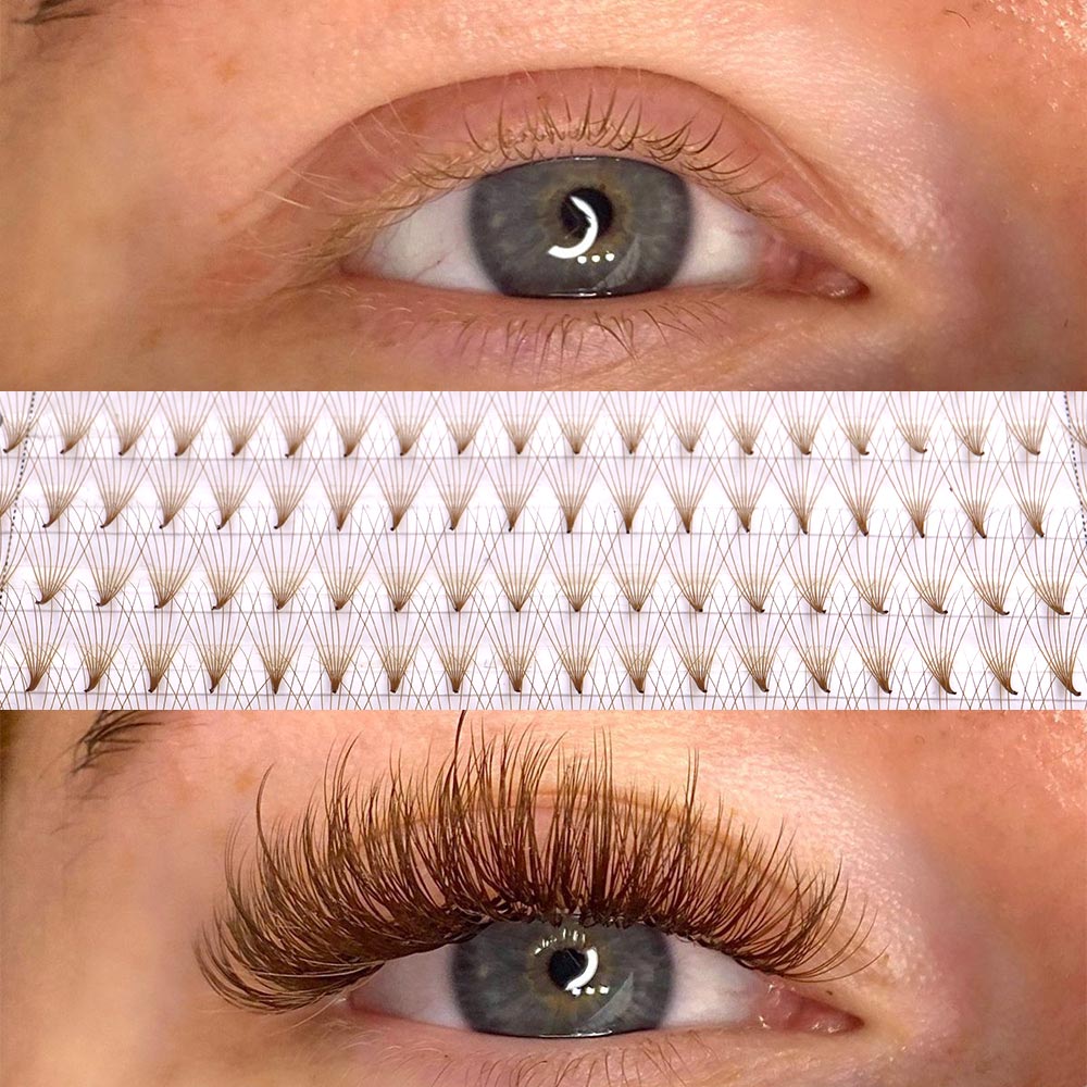 320 gekleurde puntige bruine p - Eyelash Extension Review recensie en prijs