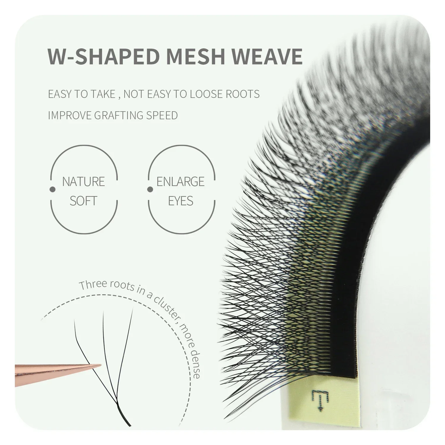 ANNAFRIS Bruin W-vorm Wimperex - Eyelash Extension Yy recensie en prijs